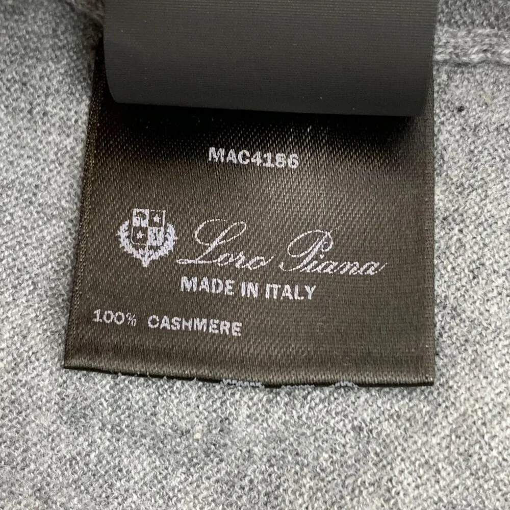 Loro Piana Gray cashmere crewneck long-sleeve sweatshirt - Picture 7 of 7
